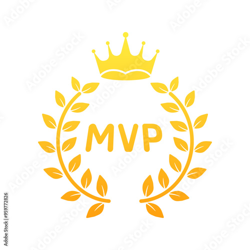 MVP icon. Flat style. Vector icon.