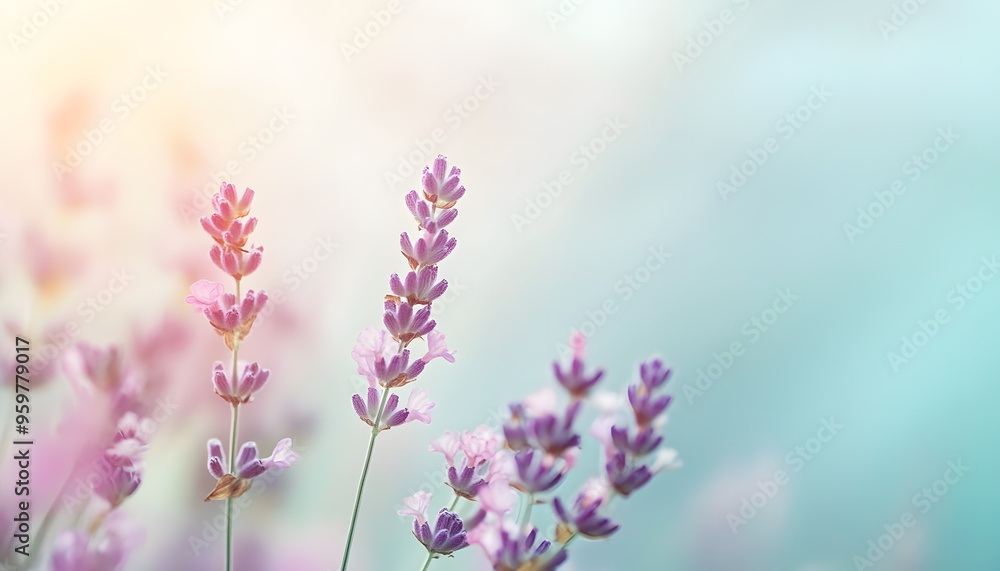 Obraz premium A single pastel color, such as mint green or lavender, providing a soothing and simple backdrop