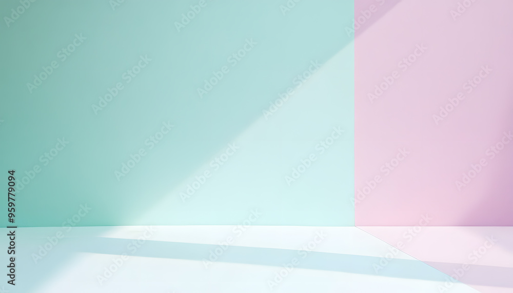 Fototapeta premium A single pastel color, such as mint green or lavender, providing a soothing and simple backdrop