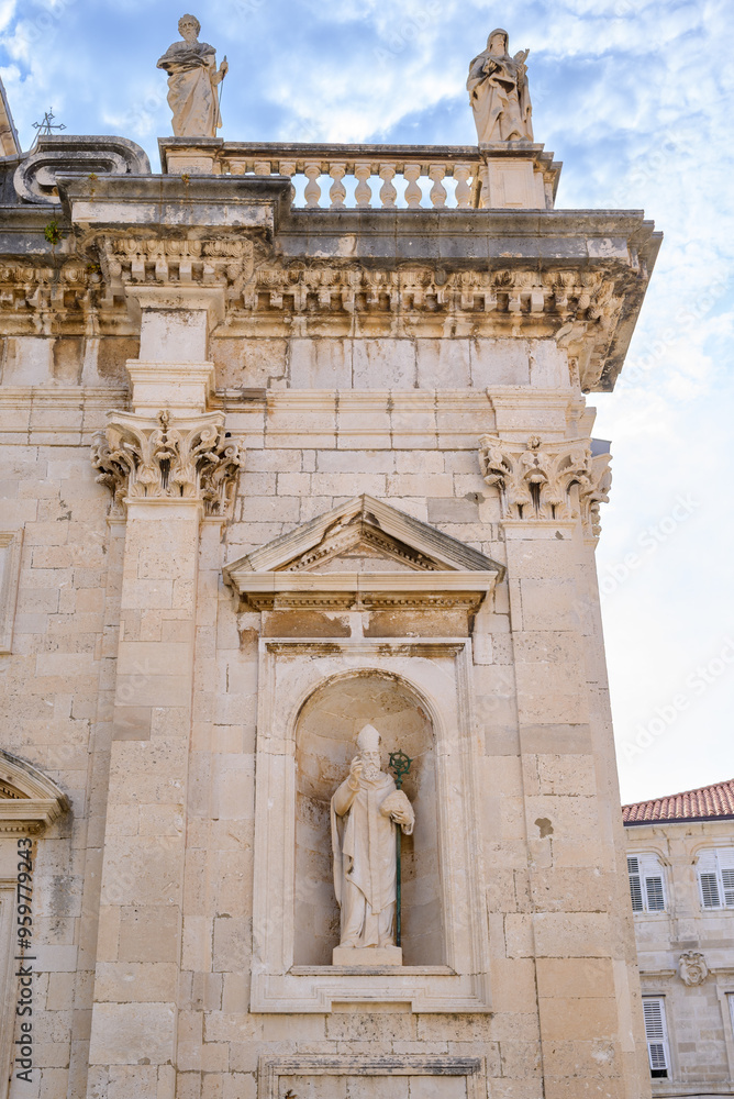 Fototapeta premium Roman Catholic Cathedral of the Assumption of the Virgin Mary in Old town Dubrovnik, Croatia