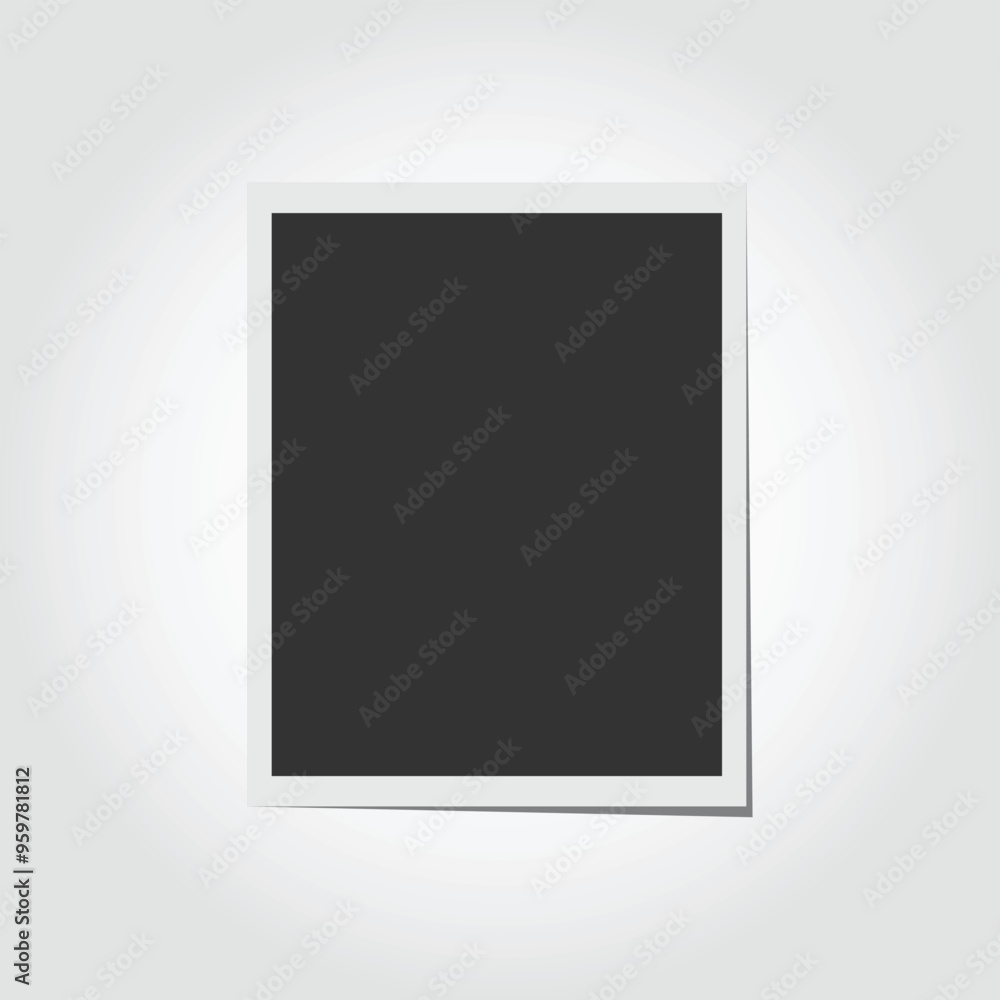 Template photo frame isolated on white background. Vector