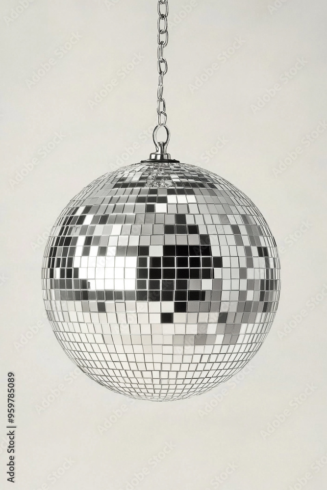Fototapeta premium A photorealistic, hyperrealistic disco ball