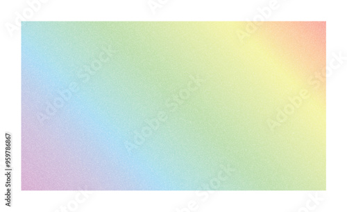 Abstract background with pastel rainbow gradient and noisy grain textured effect for dreamy and ethereal design