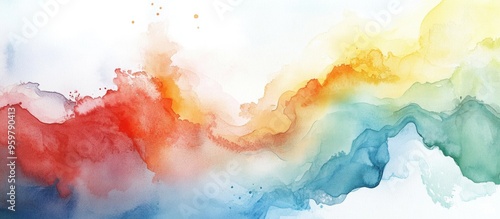 Vibrant Colorful Watercolor Abstract Artwork for Modern Lifestyle Decor