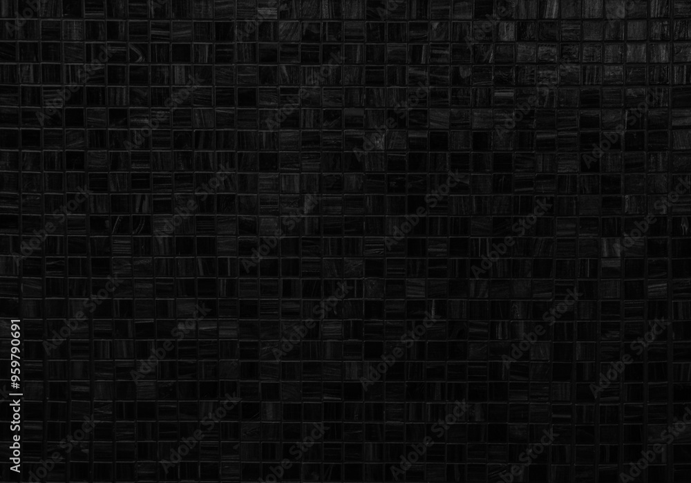 Dark black ceramic wall chequered and floor tiles mosaic background in bathroom. Design pattern geometric with grid wallpaper texture decoration pool. Simple seamless abstract surface grunge. Dark black ceramic wall chequered and floor tiles mosaic background in bathroom. Design pattern geometric with grid wallpaper texture decoration pool. Simple seamless abstract surface grunge.