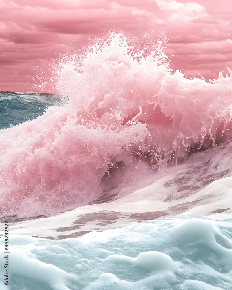 Fototapeta premium pink ocean background