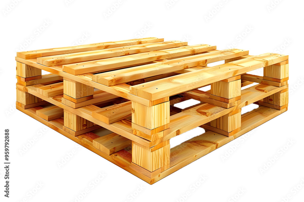 Wooden pallet, isolated on white or transparent background, PNG Wooden pallet, isolated on white or transparent background, PNG