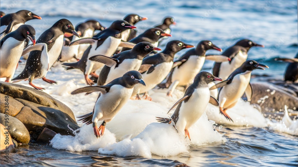 Obraz premium adelie penguin pygoscelis