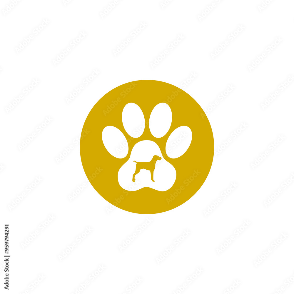 Animal paw print dog icon isolated on transparent background Animal paw print dog icon isolated on transparent background