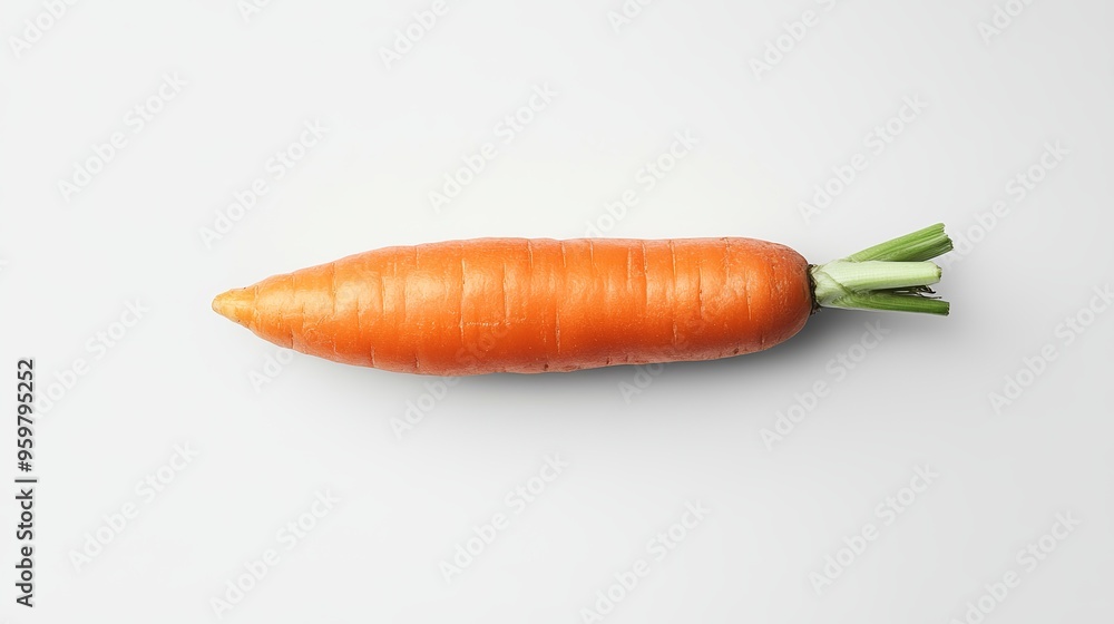 Carrot isolated on a white background. Top view Carrot isolated on a white background. Top view