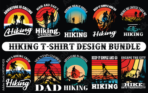hiking t-shirt design and bundle 