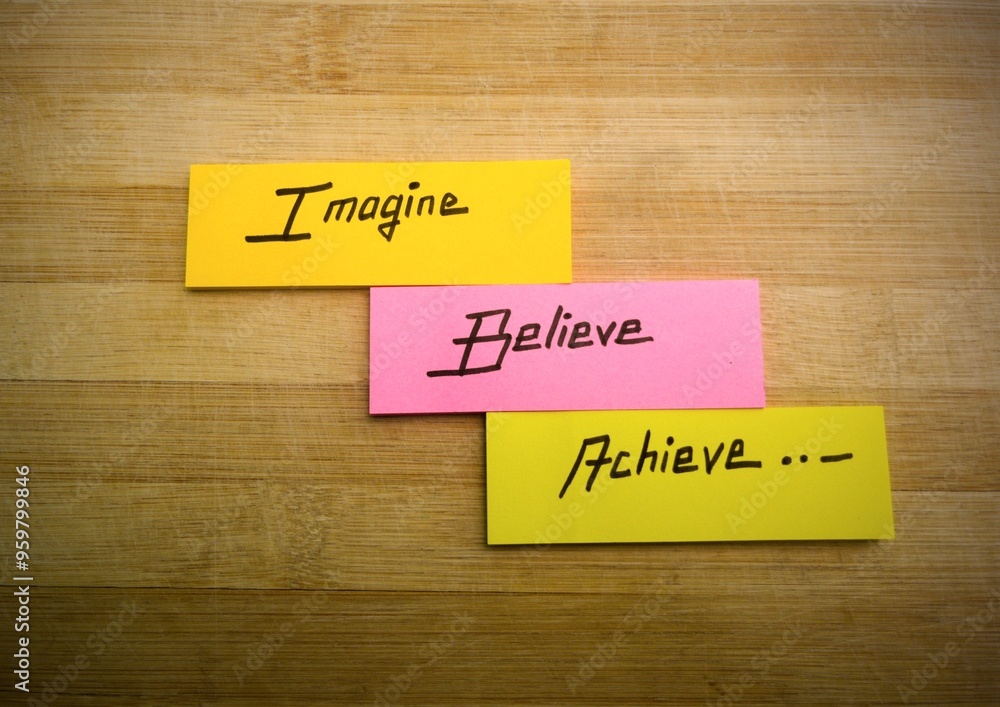 Motivational sticky note hand written Motivational sticky note hand written