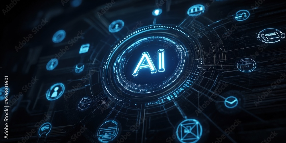 Obraz premium AI Ethics Laws and Regulations Futuristic Legal Standards Design