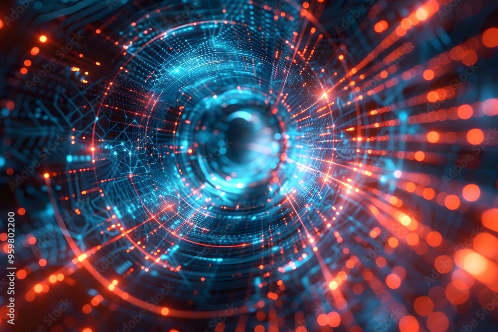 Dynamic Abstract Visualization of Light and Data Flow in a Digital Space Dynamic Abstract Visualization of Light and Data Flow in a Digital Space