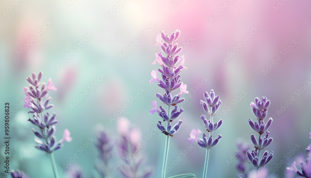 Fototapeta premium A single pastel color, such as mint green or lavender, providing a soothing and simple backdrop