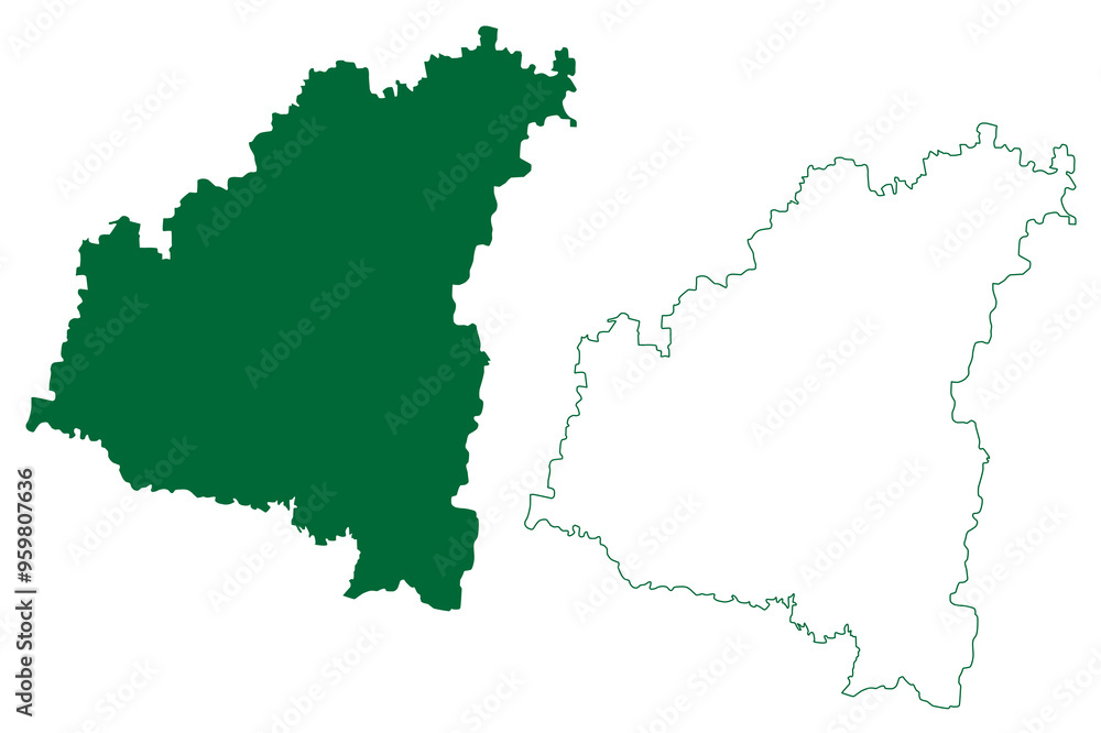 Aurangabad district (Maharashtra State, Aurangabad Division, Republic of India) map vector illustration, scribble sketch map Aurangabad district (Maharashtra State, Aurangabad Division, Republic of India) map vector illustration, scribble sketch map