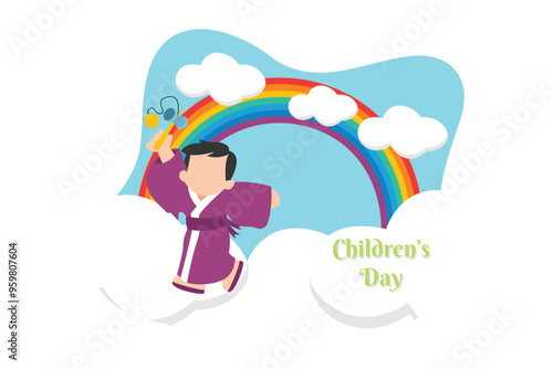 Children's Day Flat Design Illustration