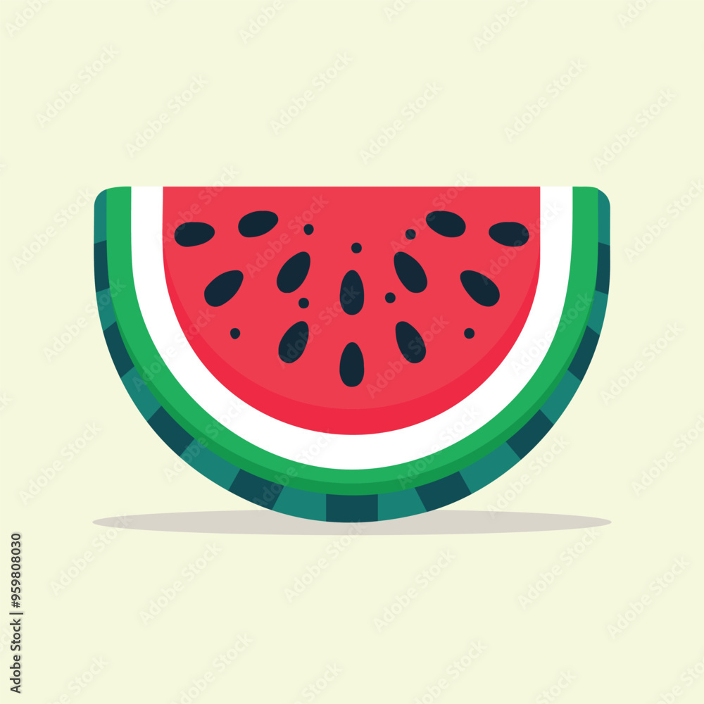 Sweet watermelon flat style design vector illustration Sweet watermelon flat style design vector illustration