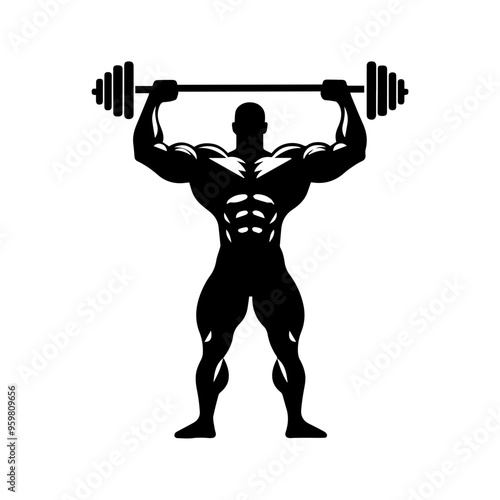  body builder man vector illustration
