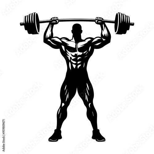  body builder man vector illustration