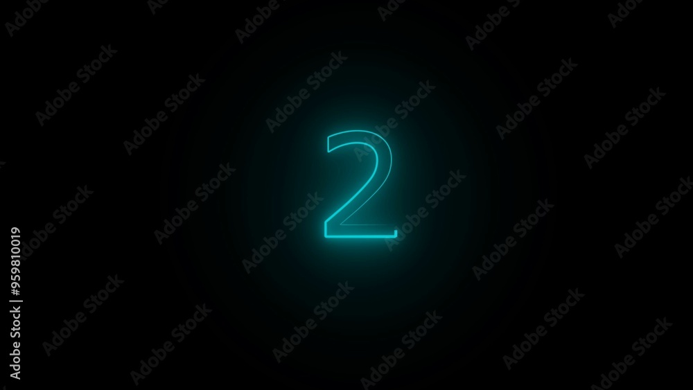abstract glowing neon count 2 number illustration 4k abstract glowing neon count 2 number illustration 4k