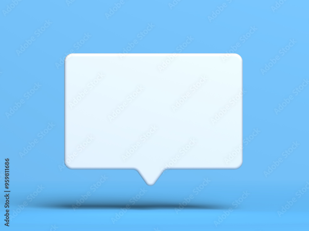 Speech balloon. Blue color. Bubble message. 3d illustration. Speech balloon. Blue color. Bubble message. 3d illustration.