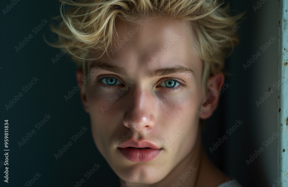 Close-up portrait of a young man Close-up portrait of a young man