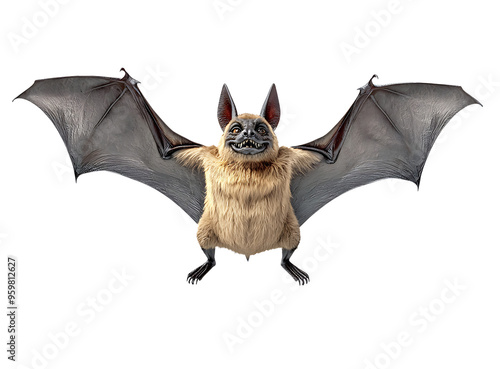 halloween bat isolated on white photo