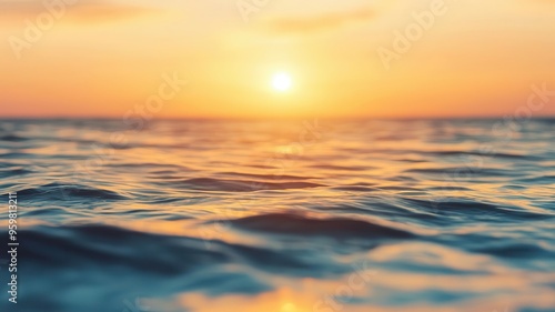 Golden sunrise over a calm ocean, symbolizing the dawn of a new day