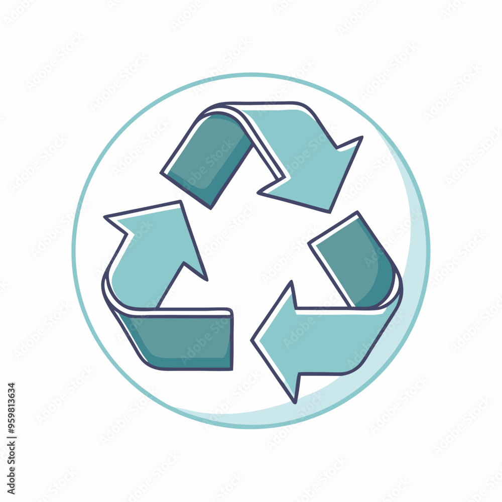 Three green arrows arranged in a circle, following each other Three green arrows arranged in a circle, following each other