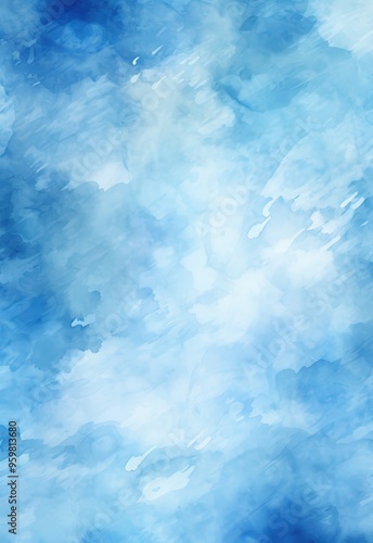 Abstract blue watercolor art