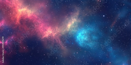 Fototapeta Naklejka Na Ścianę i Meble -  High definition star field background with a 3D cartoon rendering Colorful starry night sky and outer space texture