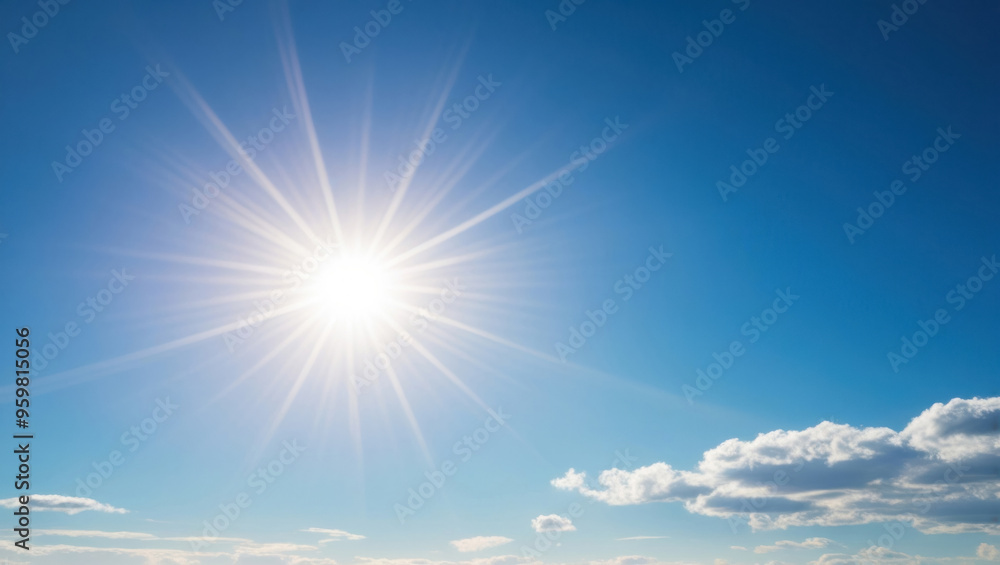The sun's rays breaking through the clouds against the blue sky create a feeling of freedom and optimism. The perfect backdrop for any project The sun's rays breaking through the clouds against the blue sky create a feeling of freedom and optimism. The perfect backdrop for any project