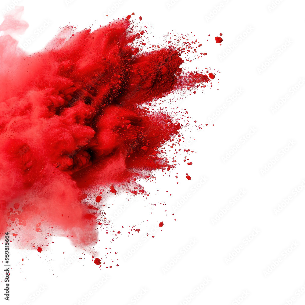 A red cloud of powdery substance is blowing in the wind A red cloud of powdery substance is blowing in the wind