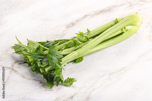 Vegan cuisine - celery stems with leaf