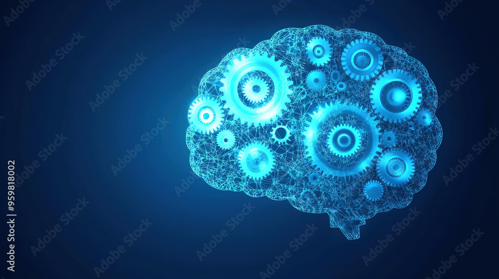 A light bulb with a glowing brain inside. Symbolizing creative thinking and innovation in a business. Innovation technology digital. Icon for smart technology innovation. Modern Tech. Copy space area A light bulb with a glowing brain inside. Symbolizing creative thinking and innovation in a business. Innovation technology digital. Icon for smart technology innovation. Modern Tech. Copy space area