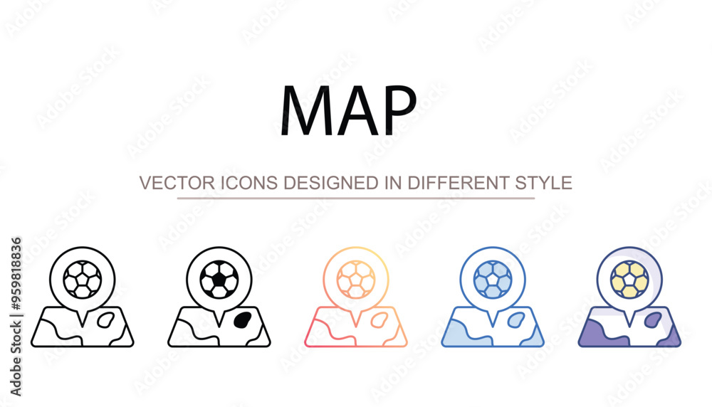 Map icon design with white background stock illustration Map icon design with white background stock illustration