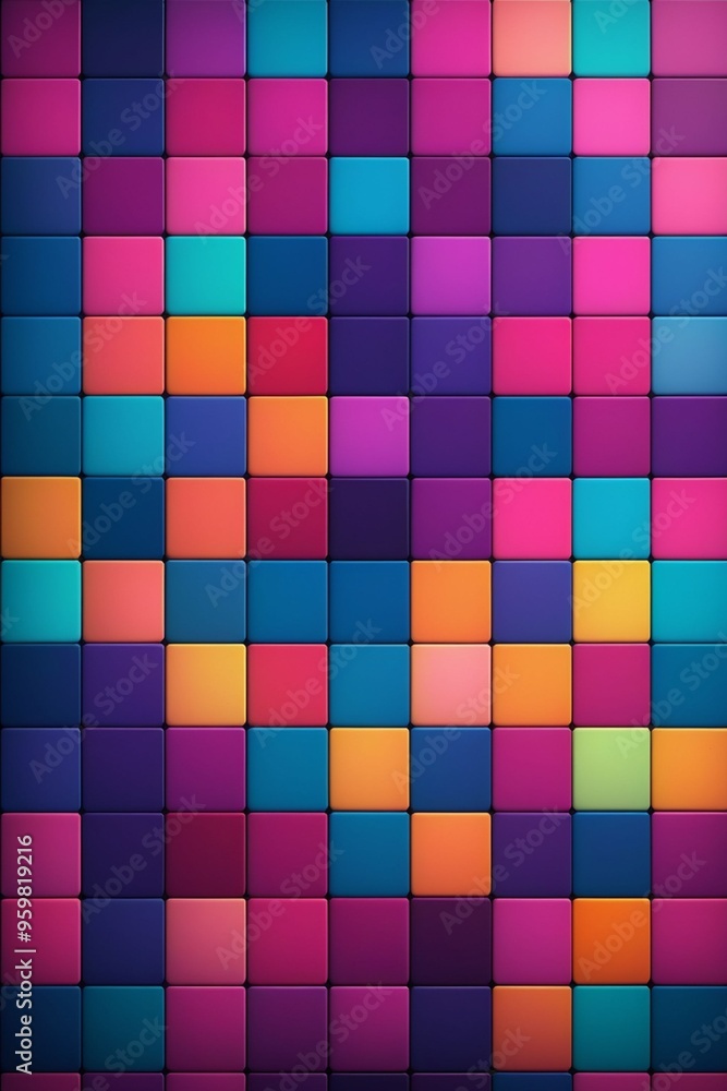 Vibrant squares abstract background, vertical composition Vibrant squares abstract background, vertical composition