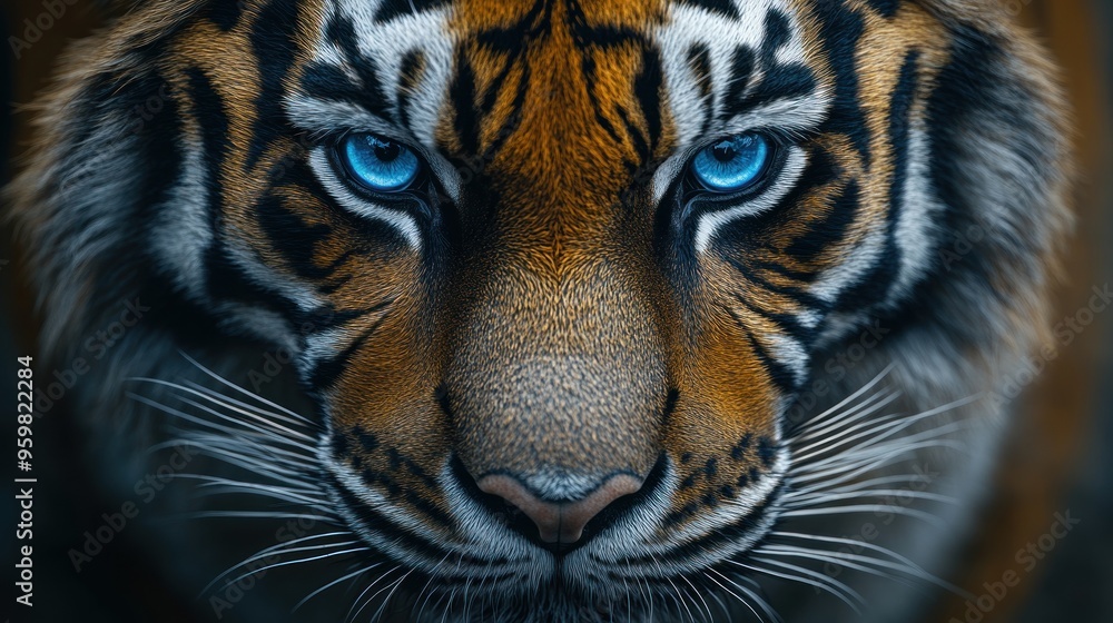 Tiger with Blue Eyes Tiger with Blue Eyes