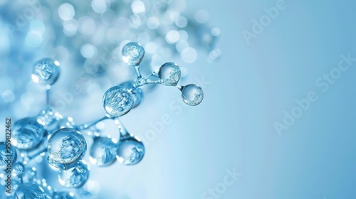 Stunning Simple and Fresh Blue Background: A Serene and Inviting Vision. Showcasing Calmness and Charm.