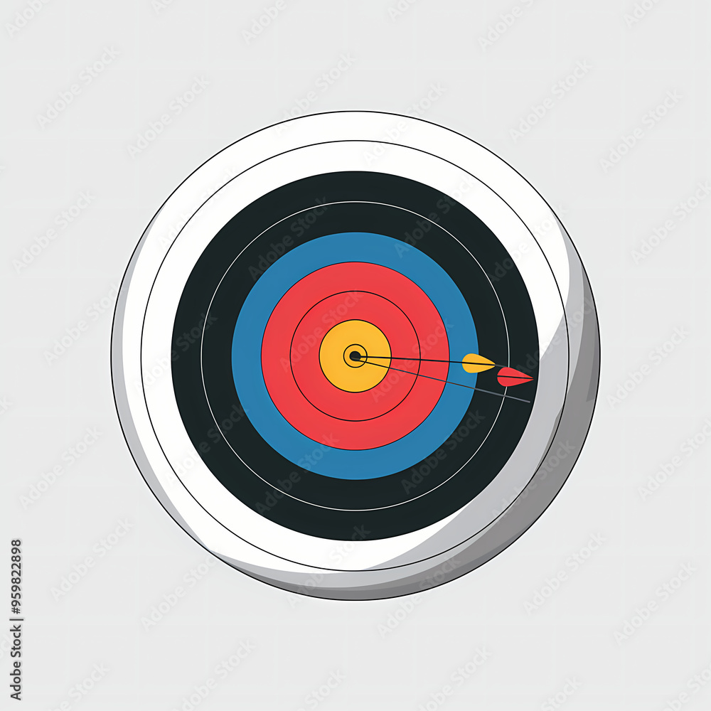 illustration of a archery target illustration of a archery target