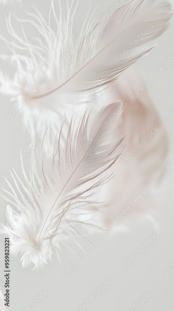 Obraz premium Delicate white feathers