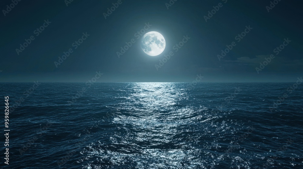 Full Moon Over the Ocean. Full Moon Over the Ocean.