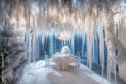 Winter Wonderland Table Setting.