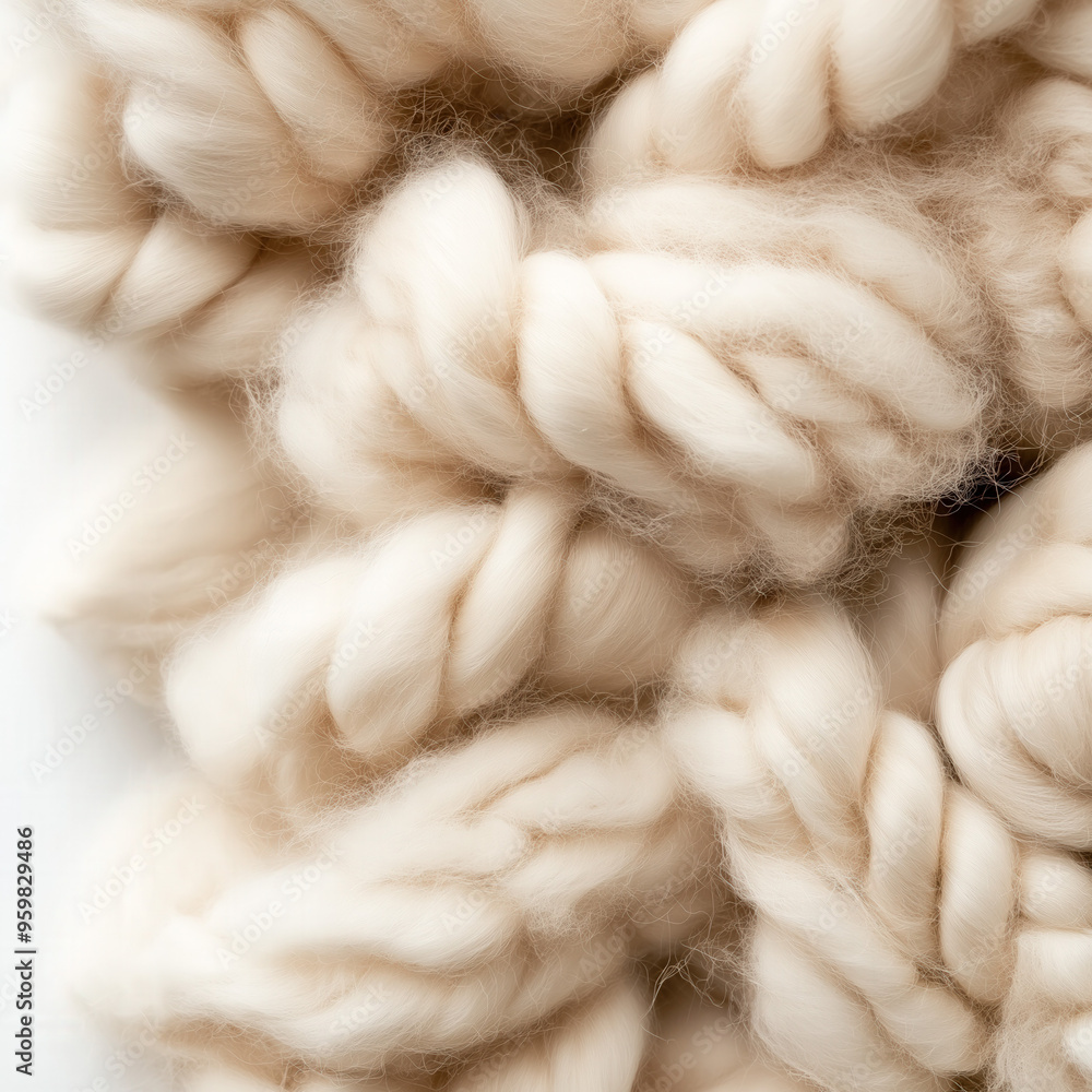 Raw Wool Isolated Raw Wool Isolated