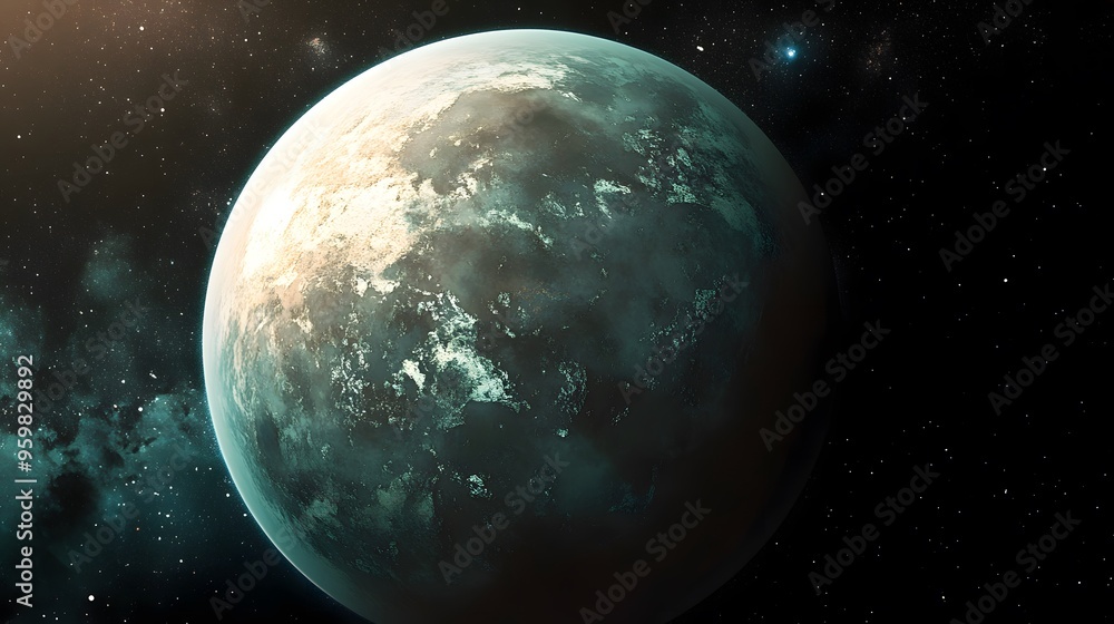 Distant habitable exoplanet in the vast cosmic landscape Distant habitable exoplanet in the vast cosmic landscape