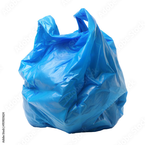 blue garbage bag