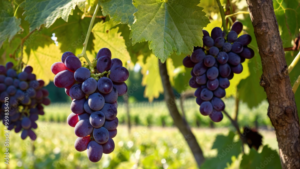 Fototapeta premium GRAPES on tree