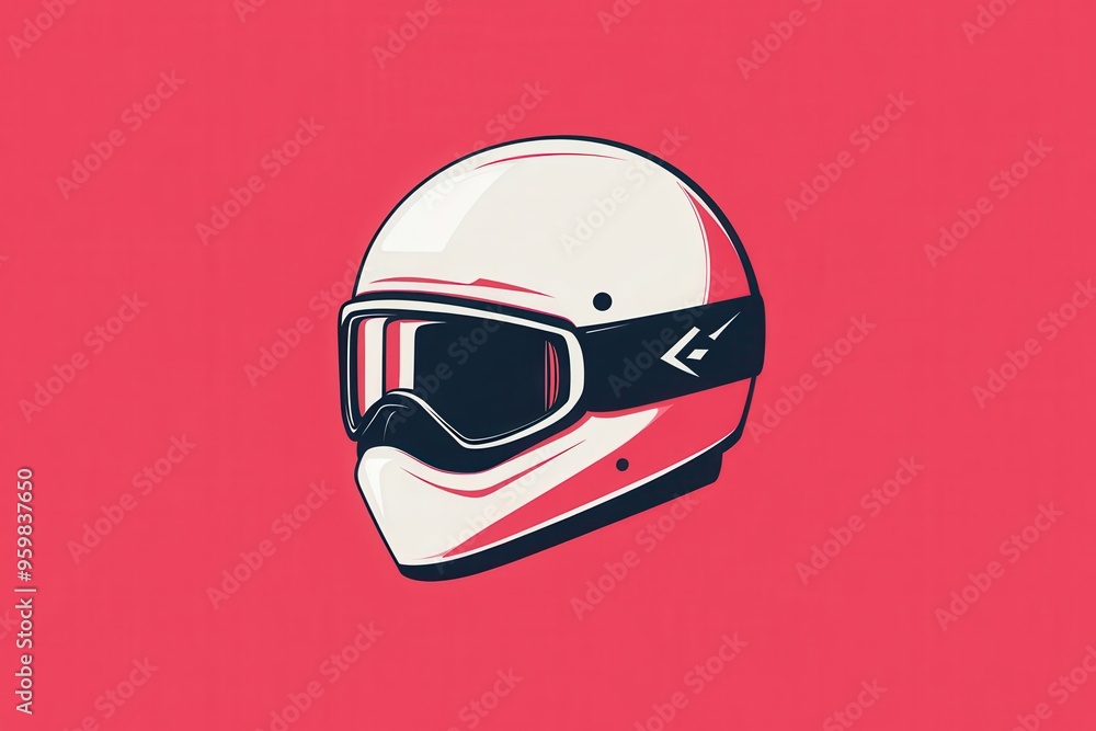 This logo features a sleek ski helmet and goggles, emphasizing a minimalist design that represents winter sports culture effectively. Generative AI This logo features a sleek ski helmet and goggles, emphasizing a minimalist design that represents winter sports culture effectively. Generative AI