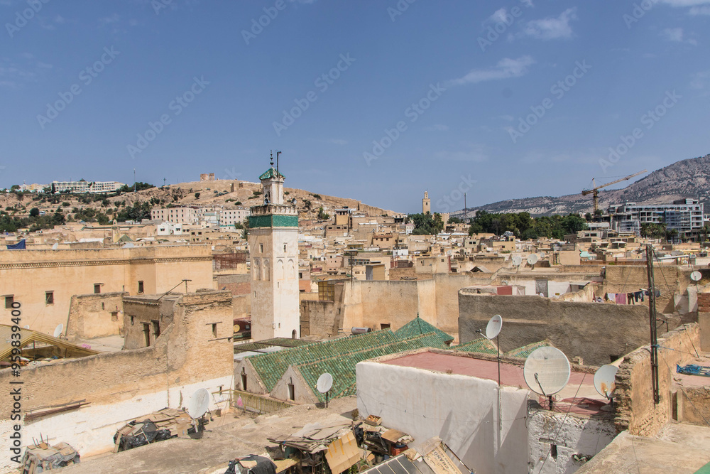view of the Mediaa and mosque at Fes